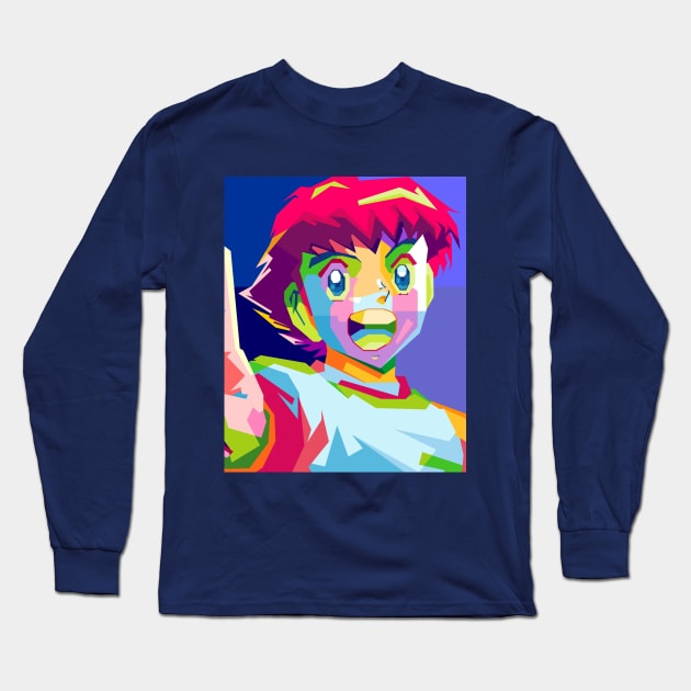 Captain Tsubasa Long Sleeve T-Shirt by erikhermawann22